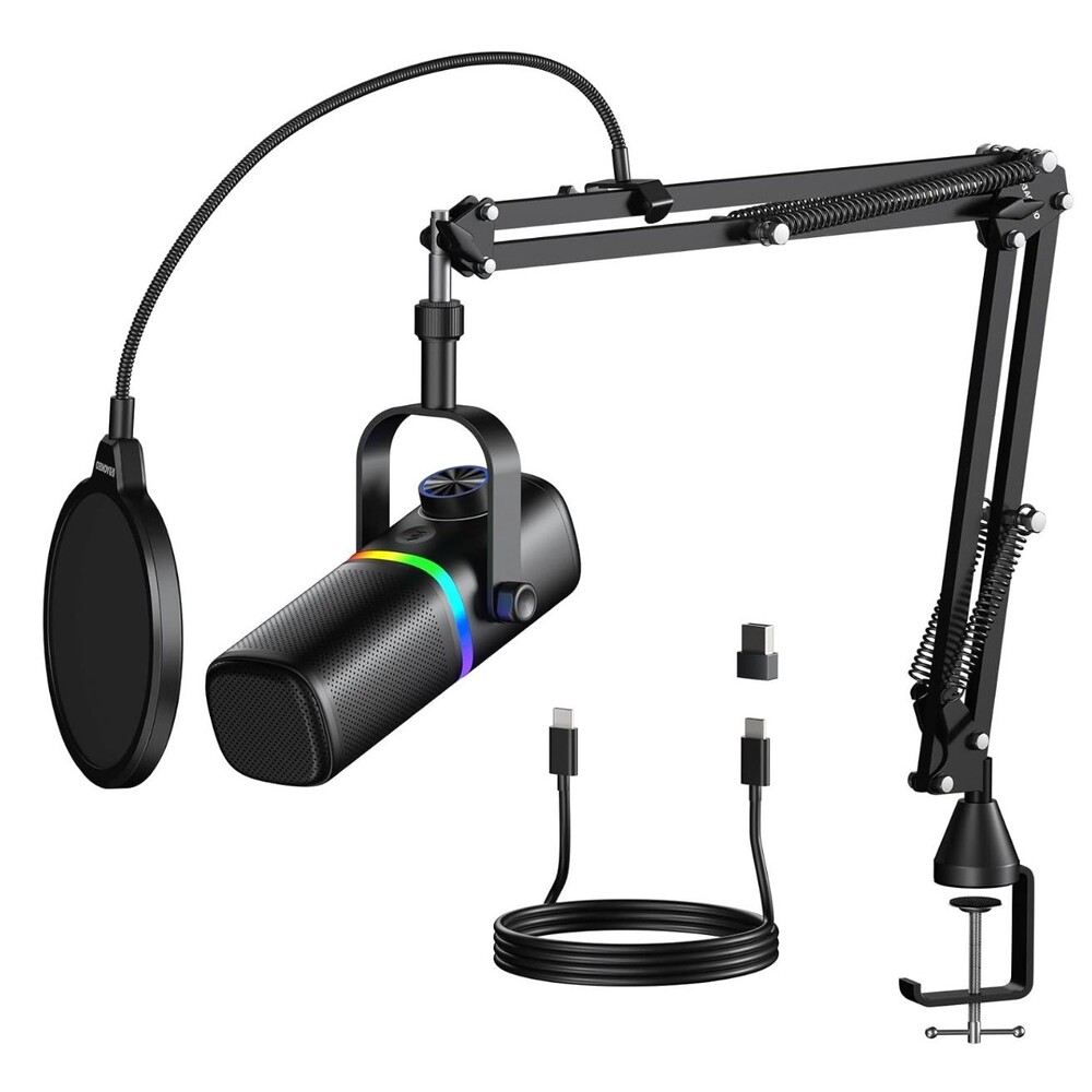 Aokeo AK-10 USB Gaming Microphone w/ AK-35 Arm Condenser PC Mac PS5 NEW
